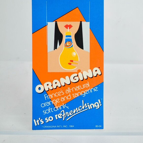 Orangina Vintage Paper Cardboard Advertising 1984 - Picture 2 of 3